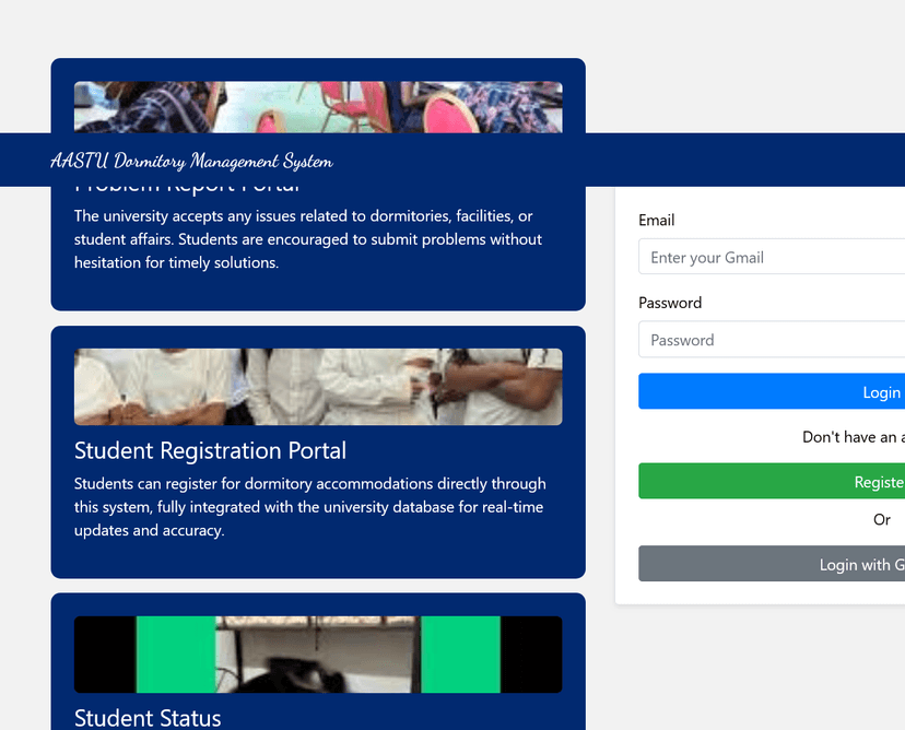 AASTU Dormitory Management System